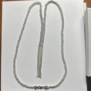 NWT Sterling Silver Necklace with Tassel Pendant